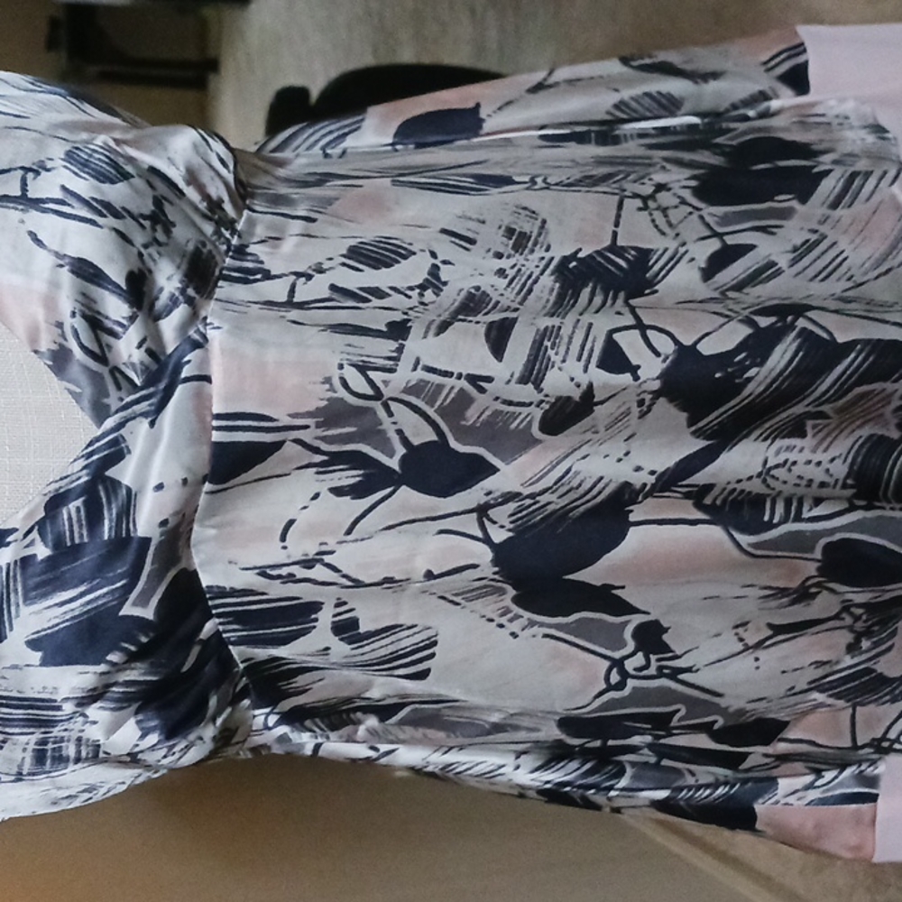 GLAM PRINTED SILK SLIP-STYLE CHEMISE TOP/ SEXY NIGHTY - Picture 2 of 9